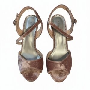 Brown Velvet Women's Sandals